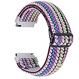 N / B Gummiband Geflochtene UhrenarmbäNder Verstellbare UhrenarmbäNder Sportarmband FüR Damen Herren 20mm 22mm Atmungsaktiv Ersatzarmband Dehnbare ArmbäN