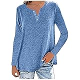 HHOP sommermantel Damen leicht Damen Oberteile sexy elegant Hemd Damen lang Shein Jeans Damen Langarmshirt sexy blusenshirt Damen Langarm günstige Sweatshirts damenblusen 3/4 arm Pullover Damen lang