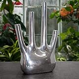 Antikas - Blumenvase, Aluminium, Silber, Blumenvase, G