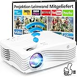 5G WiFi Beamer Native 1080P Full HD 8500 Lumens [Mit 120″ Screen], Wireless Beamer Unterstützt 4K Bildschirm Synchronisierung, Heimkino Projektor Kompatibel mit TV-Stick Smartphone & Tablet HDMI