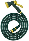 Steuber Flexibler Gartenschlauch Platinum GREEN mit 8 Sprühkopf-Funktionen, 8,3m, TÜV Süd Siegel, m. Adapter & Verbindungsstück, beliebig erweiterb