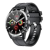 Aney Well Smartwatch Herren Sportuhr mit Bluetooth Anruf Fitnessuhr Fitness Tracker Armbanduhr Mit Musik Wiedergabe Schrittzähler Pulsuhr Blutsauerstoffsättigung und Schlafmonitor IP67 W