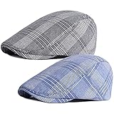 Herren Schiebermütze Ivy Gatsby Newsboy Hüte Sommer Cabbie Jagd Hut, 2er-Pack-e, Einheitsgröß