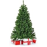 DOUBLEBLUE Künstlicher Weihnachtsbaum, künstlicher Weihnachtsgrünbaum 180 cm, PVC-Weihnachtsbaum (ca. 800 Spitzen), mit Stabiler Metallhalterung, Weihnachtsdekoration im Innen- und Außenb