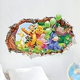 Kibi Disney Winnie Puuh & Freunde Freizeitspaß Wandtattoo, Wandtattoo Winnie Pooh Kinderzimmer Wandsticker Winnie Puuh Aufkleber W