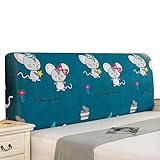Bett Kopfteil Abdeckung Bettkopfteil Hussen Bettkopfteil Hussen All-Inclusive Universal Bett Kopfteil Bezug EuropäIschen Stil Gebogene HalbkreisföRmige Bett Kopf Elastische Abdeckung,S-120X80CM