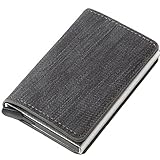 TOSSPER Business Id Kreditkarteninhaber Männer Frauen Münze Leder Brieftasche Aluminium Karteninhaber Box Geld Clips Geldbö