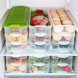 Mehrschichtige Frischebox, wiederverwendbare Plastiknahrungsmittelspeicherbehälter mit Deckeln, Kühlschrank-Schärfer-Kasten-frische Frucht-Imbiss-Sp