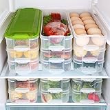 Mehrschichtige Frischebox, wiederverwendbare Plastiknahrungsmittelspeicherbehälter mit Deckeln, Kühlschrank-Schärfer-Kasten-frische Frucht-Imbiss-Sp