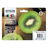 Epson EP64643 Original 202 Tinte Kiwi (XP-6000 XP-6005XP-6100XP-6105,AmazonDashReplenishment-fähig)Multipack5-farbig