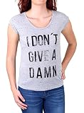 Madonna T-Shirt Damen JEISA Rundhals Motiv-Druck Shirt MF-408008 Grau L