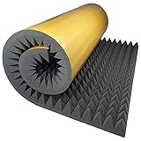 Akustikschaumstoff Selbstklebend Pyramide Matte 200x100 x 8 cm von GMP Tech beauty of sound - Dämmung Schaumstoff zum gaming zimmer - Schallschutz wand im musikstudio - Acoustic foam - Echo absorb