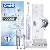 Oral-B Genius 10000N Elektrische Zahnbürste mit Zahnfleischschutz-Assistent und Premium Lade-Reise-Etui, orchid purp