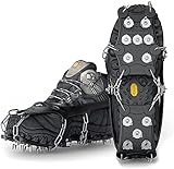 Wirezoll Steigeisen Schuhspikes mit 12 Noppen,Ice Klampen,Eisspikes für Den Stiefel,Schuhkralle für Wandern Bergschuhe Stiefel usw