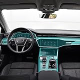 CGFZNUB Selbstheilender TPU Aufkleber Autoinnenraum Mittelkonsole Gang Navigation Bildschirm Transparente Schutzfolie, Für Audi A6 A7 Q5 Q7 Q8
