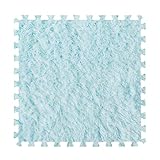 BCDALN Kuchen-Samt-Kombinations-Spleiß-Bodenmatte, Jede Größe 30 * 30 cm, acht Farben können nach Belieben kombiniert Werden, Wohnzimmer-Couchtisch rutschfeste Matte, Nacht-Spleiß