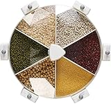 MARIJEE Müslispender, Wandmontage Lebensmittelspender 6 Gitter Cerealienspender Luftdichte Behalter Trockenfutter Obst Reis Aufbewahrungsbox Küche Lebensmittelbehälter Lieferung