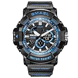 SMAEL Herren Uhren Digitaluhr Männer Militär Sportuhr Nachtleuchtende Wasserdicht Armbanduhren Mann Multifunktions Digital Uhr,Black B