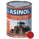 Kunstharzlack RAL 3000 Feuerrot hochglänzend 1 Liter, 1.000 ml ASINOL