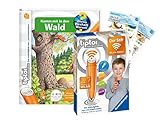 tiptoi Ravensburger Set: Wieso? Weshalb? Warum? | Komm mit in den Wald (Kinderbuch) + 00036 Der Stift - WLAN-Edition + 2X Create-Stick