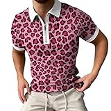 Polo Shirts Herren Stehkragen Casual Shirts Herren Polohemd Sport Regular Fit T-Shirt Polo T-Shirt Herren Basic Bedruckt Tee Tops IFOUNDYOU Poloshirt Herren Sommer Kurzarm Polo Hemd mit Reiß