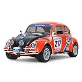 TAMIYA 58650 Volkswagen 58650-1:10 RC VW Beetle Rally MF-01X, ferngesteuertes Auto/Fahrzeug, Modellbau, Bausatz, Hobby, Zusammenbauen, unlack