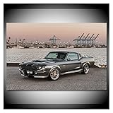 RHWXAX 1967 Ford Mustang Shelby GT 500cr Pro Touring Super Street Hot Poster Wandkunst Leinwand Gemälde Drucke Für Wohnzimmer Decor 20x28inch Kein R