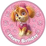 Tortenaufleger PAW PATROL SKYE Motiv Essbare Tortendeko Tortenbild Kuchendekoration Fondant Rund Ø20CM