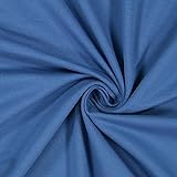 Fabulous Fabrics Jersey stahlblau, Uni, 160 cm breit – zum Nähen von Oberkleidung, Hosen und T-Shirts - Meterware erhältlich ab 0,5