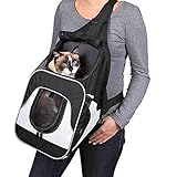 Trixie 28941 Fronttasche Savina, 30 × 33 × 26 cm, schwarz/g