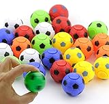 19 Stücke Mini Fußball Stressbälle, Drehbare Stressabbau Fußball Fingerbälle Mini Fußball Form Zappeln Hand Fußball Spinner Spielzeug-Sortierte Farb