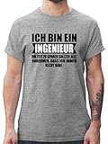 Beruf und Job Geschenke - Ich Bin Ingenieur - M - Grau meliert - Ingenieur Shirt - L190 - Tshirt Herren und Männer T-S