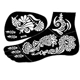 JUSTFOX - Henna Tattoo Schablone für den linken Fuß