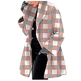 HHOP übergangsjacke Damen Herbst sommerdaunenjacke Damen Regenjacken Damen wasserdicht atmungsaktiv mit Kapuze Parka Damen Winter lang Outdoorjacke Damen wasserdicht Lange Daunenw
