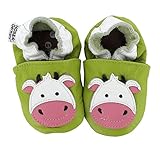 HOBEA-Germany Krabbelschuhe in verschiedenen Designs für Mädchen:Kuh, Schuhgröße:24/25 (24-30 Monate)