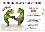 Einladungen zum Geburtstag, für jedes Alter möglich, lustig witzig Text änderbar Frosch Frösche Spruch 50 Karten DIN A6