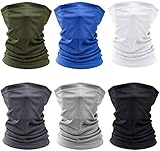 SUPRBIRD 6 Stück Bandanas Multifunktionstuch Schal - Elastiche Multifunktion Stirnband Gaiter Balaclava Gesichtsmaske Kopfbedeckung UV Residenz für Yoga Laufen Wandern Radfahren M