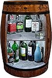 weeco Bar Schränk LED. Weinregal Weinschrank XL. Fass Vintage deko Wohnzimmer. Minibar Gin Whisky Bier. Weinfass Stehtisch. Holzfass für Gläser und Flaschen. Wine Rack geschenkset. Bartisch mit H