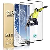 【2 Stück 】 Galaxy S10 Panzerglas Schutzfolie, Anti-Fingerabdruck, Anti-Kratzen, Anti-Öl, 9h Härte 3D Vollständige Abdeckung Displayschutz Panzerglasfolie für Samsung S10