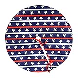 newwyt Weihnachtsbaumrock Weihnachtsschmuck Gedenktag rund patriotischer Baumrock 80 cm American Independence Day Show