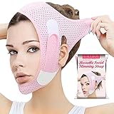 Doppelkinn-Reduzierer, gesichtsverschlankendes Band, V-förmig, Lifting-Maske, Kinnband für Frauen und Männer, Anti-Falten-Gesichtsmaske für Doppelkinn und schlaffe G