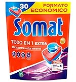 Somat All-in-1 Extra Tabs für Geschirrspülmaschine, sparsames Format, 30 Waschgäng