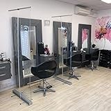 HYDT Store en bambou Salons Clear PVC Partition Pop Up Roller Banner, Boden Stehender Plexiglas-Nieschutzbildschirm mit Breiter Basis, Länge 160/180/200 cm (Size : 60×160cm/23.6×62.9in)