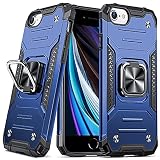 DASFOND Armor Hülle für iPhone 8 iPhone 7/ 6S/ 6 iPhone SE 2020 Case Militär Stoßfest Handyhülle [Upgrade 2.0] 360 Grad Metal Ring Halter Ständer Schutzhülle [für Handyhalterung Auto Magnet], B