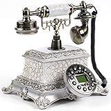 Antikes Nostalgisches Festnetztelefon, Vintage Telefon, Tischdeko Freisprechen Tischtelefon, Harz + Metall, Wundervolles Geschenk