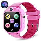 PROGRACE Kids Smartwatch Digitalkamera Uhr mit Spielen, Musik-Player, Schrittzähler, Schrittzähler, FM-Radios, Taschenlampen und 3,8 cm Touch-LCD R