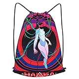 TOPELETNN Hanka Robotics Ghost in The Shell Kordelzugtasche, Schwarz , M