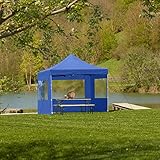 ZeoTioo Falt Pavillon Klapp Zelt 3x3m Festzelt Gartenzelt Partyzelt wasserdicht (Color : Blau)
