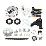 HaroldDol Elektro Ebike Conversion Twist Kit, Elektro-Fahrrad Umbausatz Hinterrad Heckmotor, 250W 24V Bürstenmotor mit F