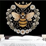 Böhmische Mondphase Blume Tapisserie Wandhalterung Mandala Schmetterling Pflanze Blume Tapisserie Hintergrund Tuch A1 150x200